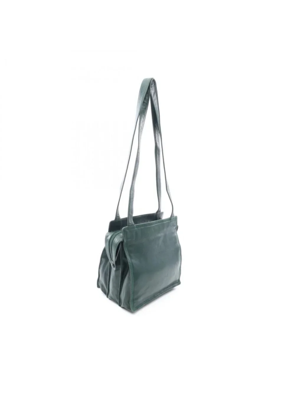 Loewe Tote Anagram Green Leather Shoulder